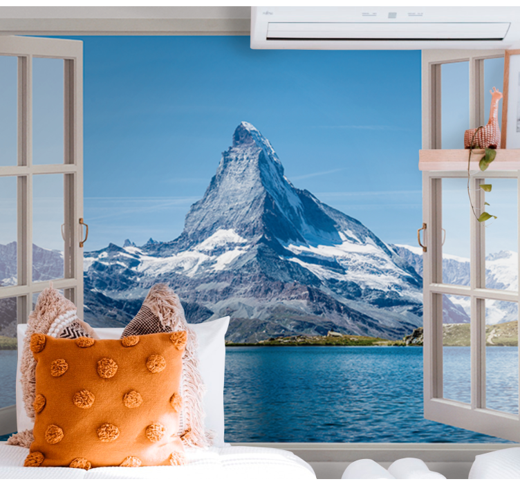 Mountain wall mural matterhorn peak view - TenStickers