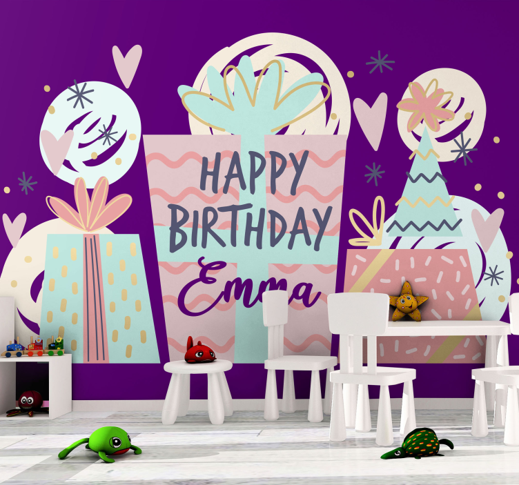 Mural quote birthday gift celebration - TenStickers