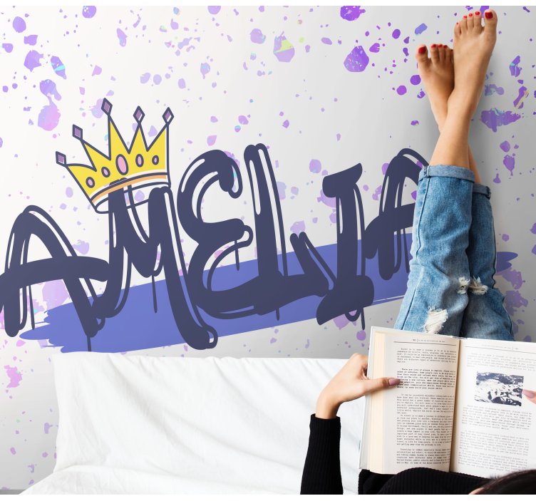 Mural quote customized name design - TenStickers