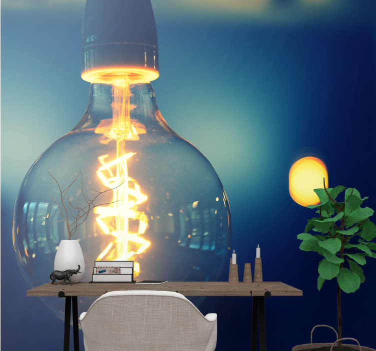 Mural quote elegant lighting design - TenStickers