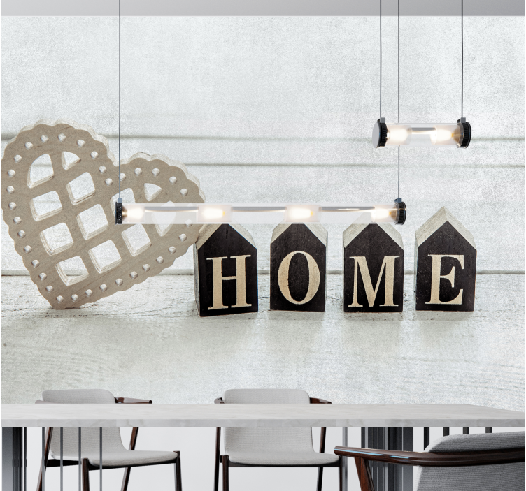 Mural quote home is where hearts belong - TenStickers