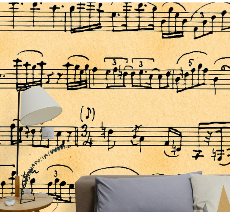 Music mural music sheet designs - TenStickers