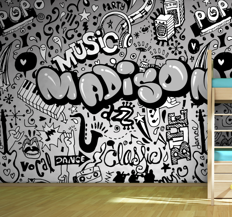 Music mural with music inspired design - TenStickers