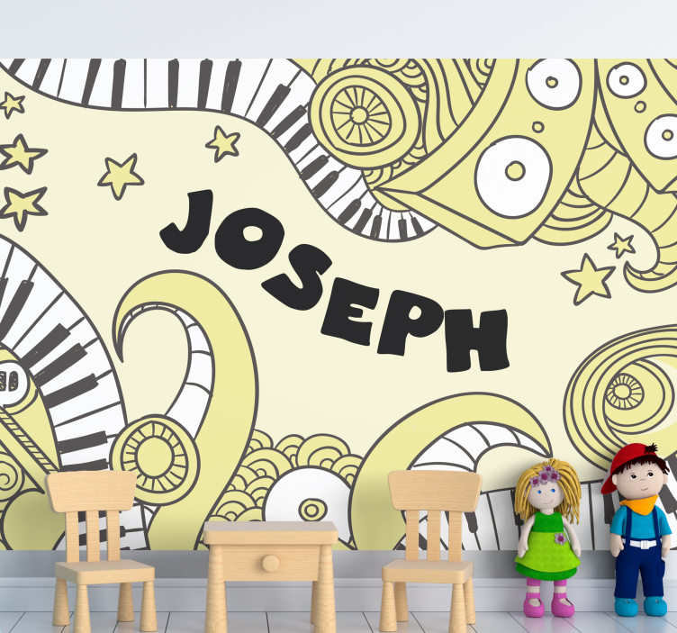 Musical Notes Pattern music mural - TenStickers