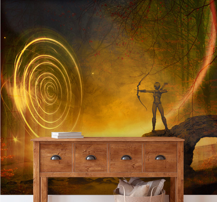 Mystical Fantasy Landscape fantasy wall mural - TenStickers