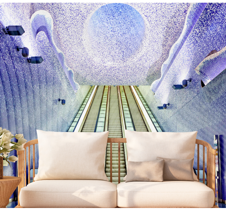 Naples metro station wall mural - TenStickers
