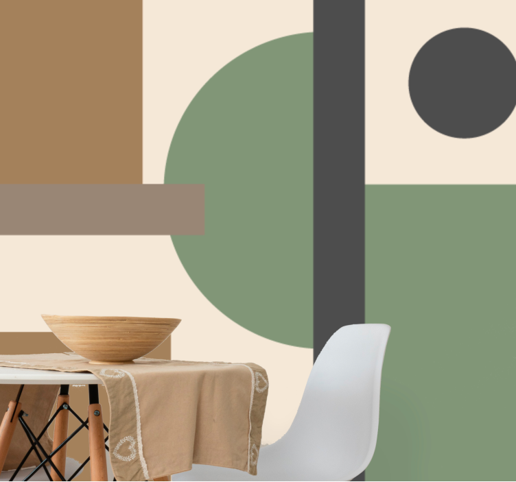 Natural colors geometric art Wall Murals - TenStickers