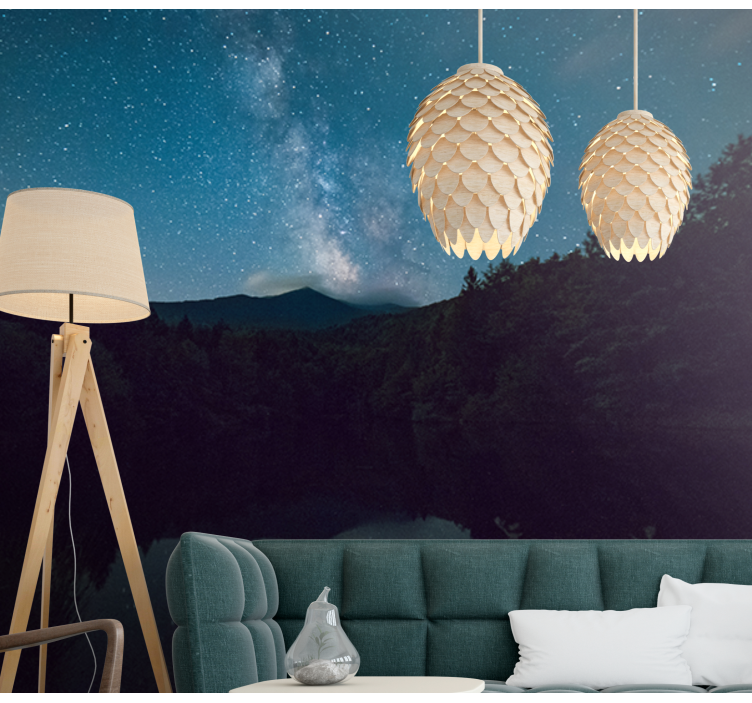 Nature wall mural astral night view - TenStickers