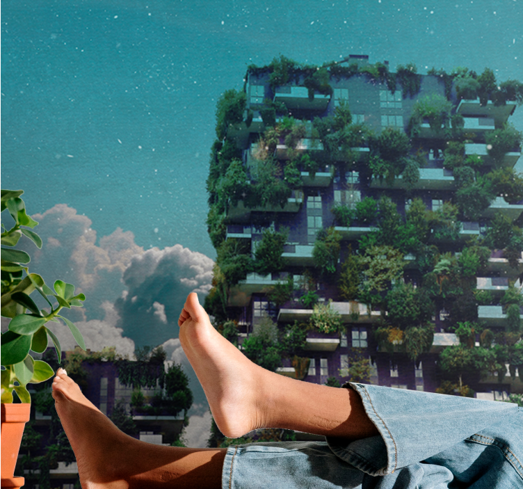 Nature wall mural green vertical garden design - TenStickers