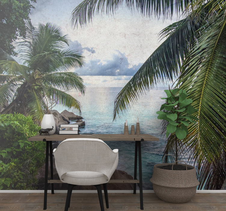 Nature wall mural tropical beach atmosphere - TenStickers