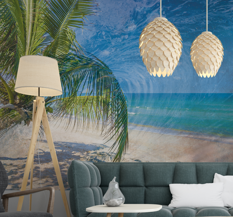 Nature wall mural tropical beach getaway - TenStickers