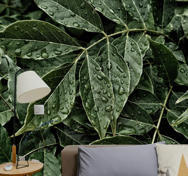 Nature wall mural vibrant foliage design - TenStickers