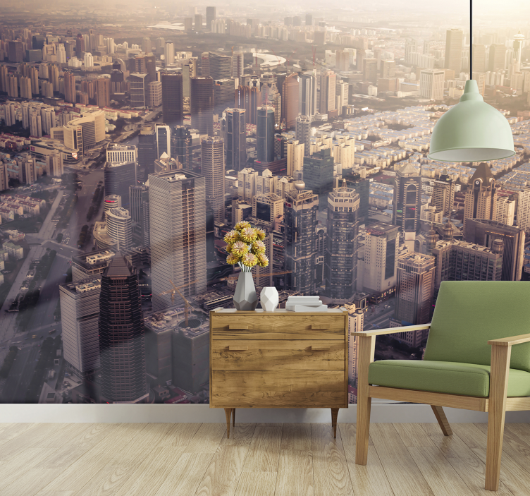 New York cityscape wall mural - TenStickers