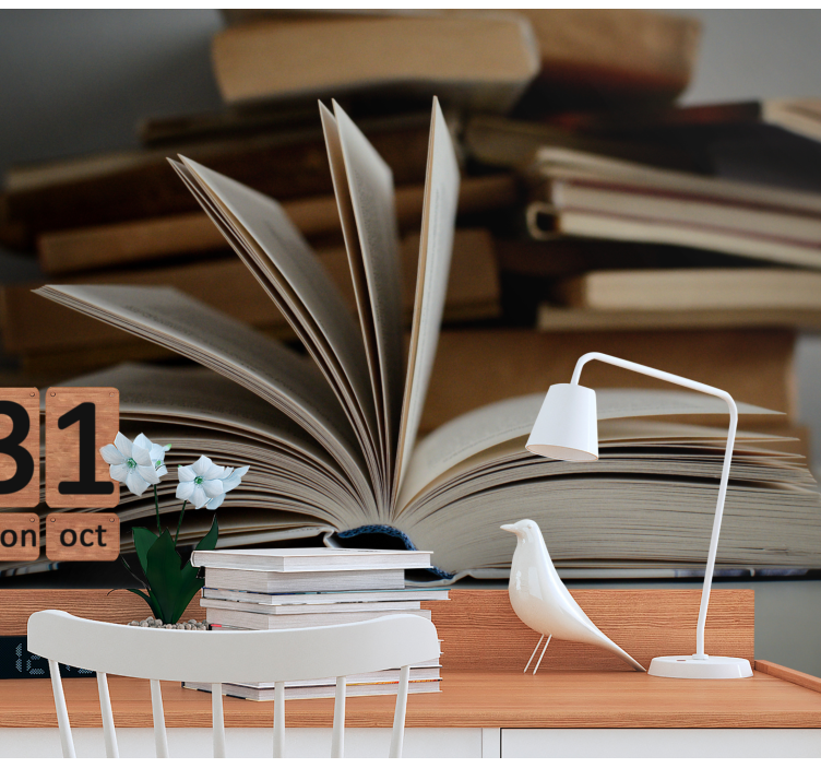 Open book vintage wall mural - TenStickers