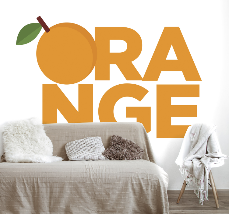 Orange Fruit Design wall mural - TenStickers