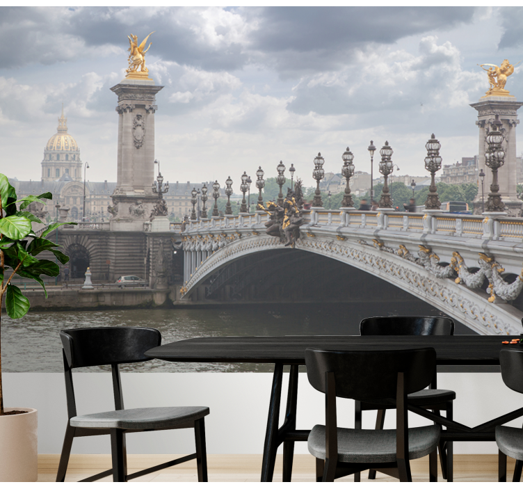 Pont Alexandre III View city wall mural - TenStickers