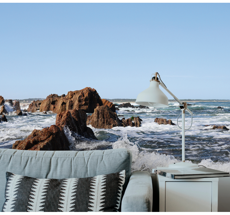 Rocky Shoreline View sea mural - TenStickers