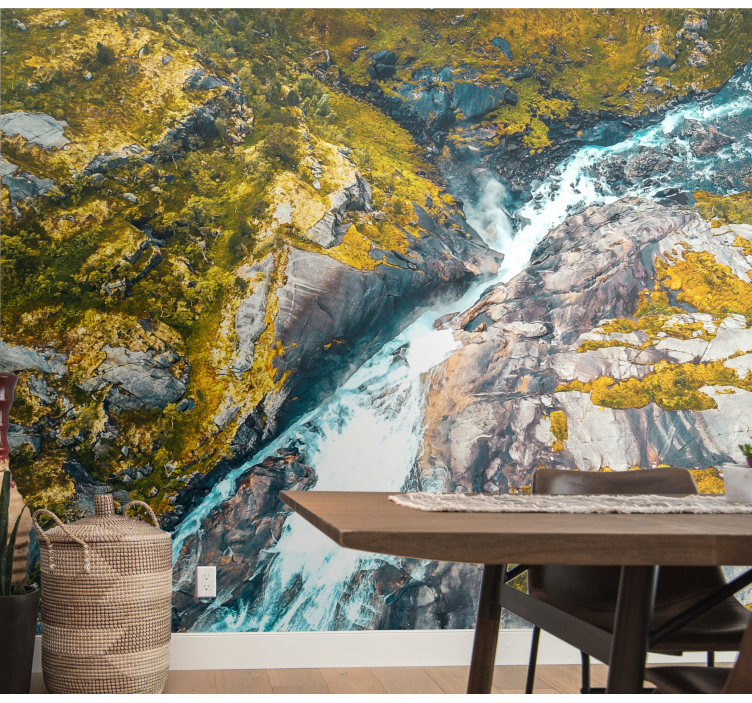 Rugged river landscape landscape mural wallpaper - TenStickers