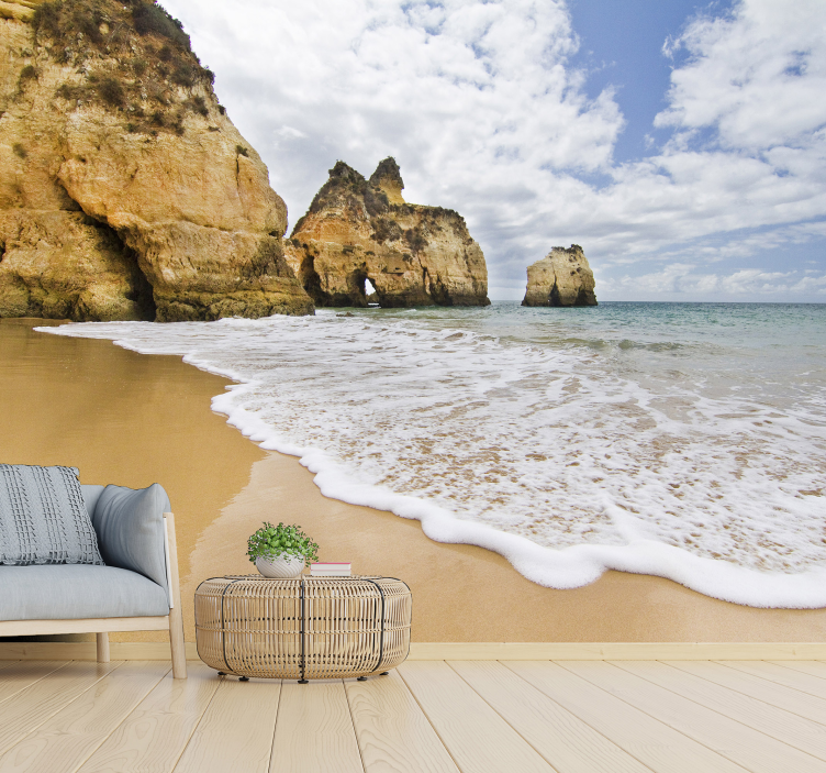 Seaside Cliffs Vista landscape mural wallpaper - TenStickers