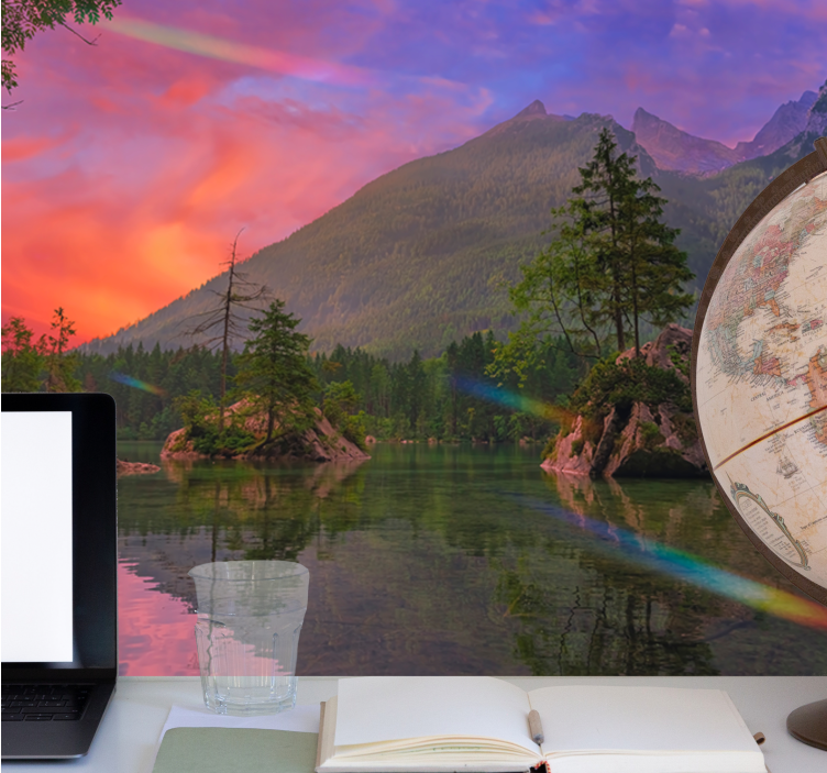 Serene Reflection mountain wall mural - TenStickers