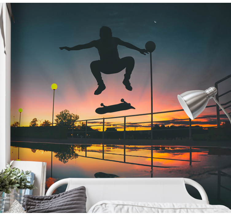 Skater in Motion music mural - TenStickers