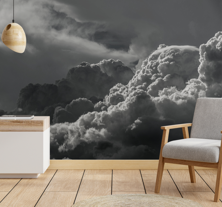Sky mural dramatic cloud formation - TenStickers