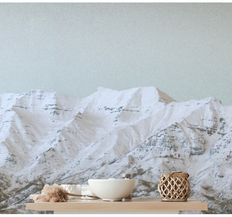 Snowy Landscape mountain wall mural - TenStickers