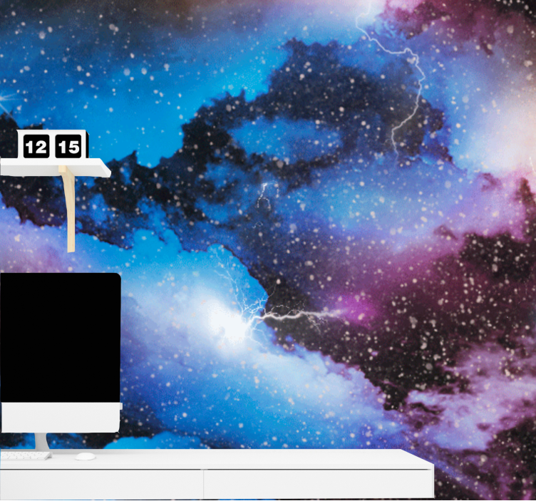 Space mural starry galaxy nebula - TenStickers