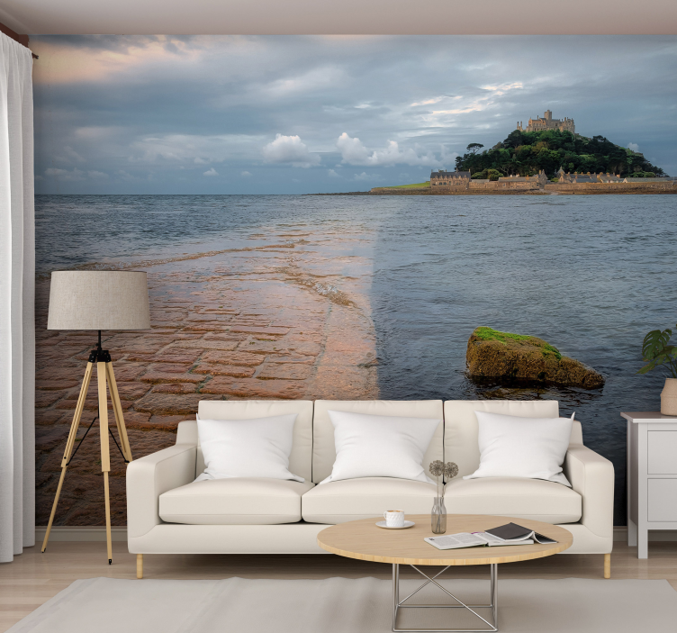 St Micheals Mount Cornwall landscape wall mural - TenStickers