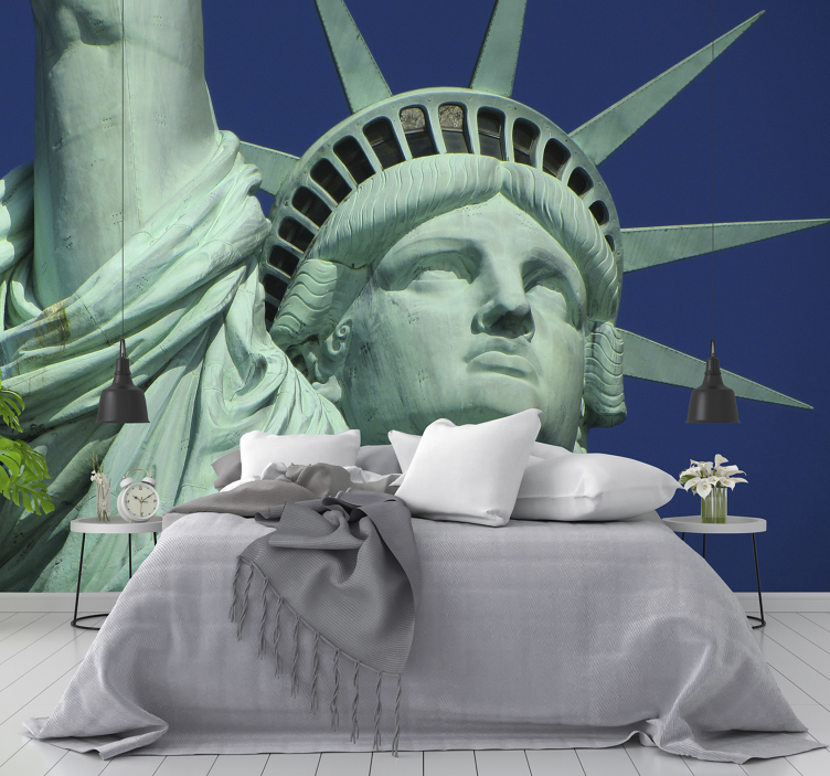 Statue of liberty face New York wall mural - TenStickers