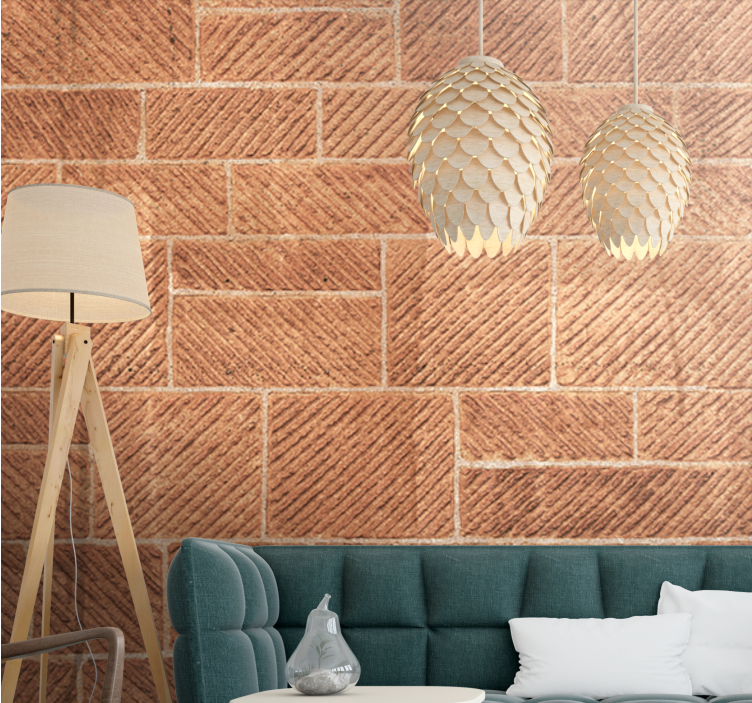 Stone wall mural textured stone design - TenStickers