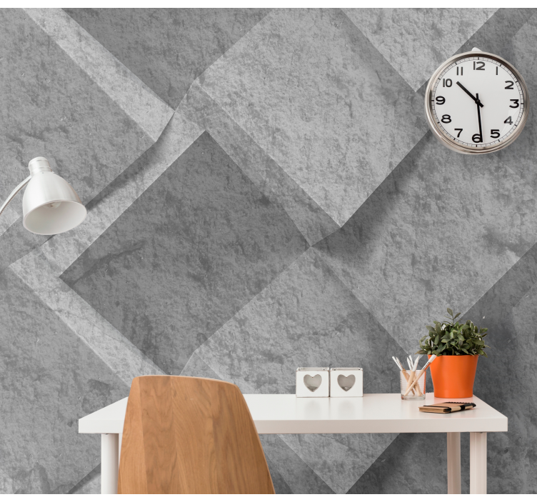 Texture wall mural diagonal grey pattern - TenStickers