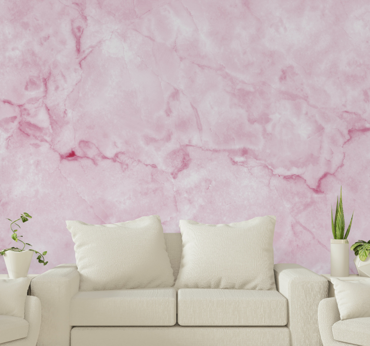 Texture wall mural pink marble design - TenStickers
