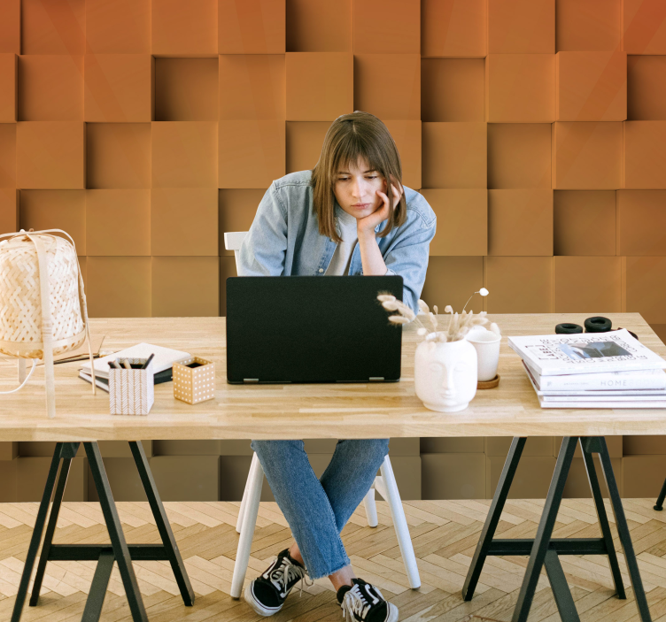 Textured Cube Pattern texture wall mural - TenStickers