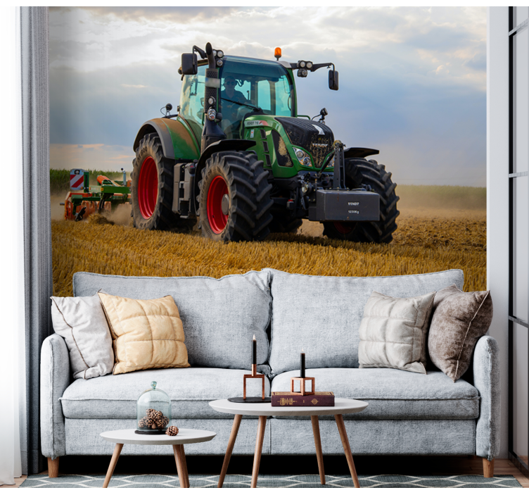 Tractor landscape vehicle photo wallpaper - TenStickers