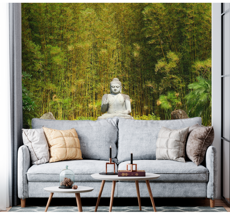 Tranquil Buddha Sculpture mural for living room - TenStickers