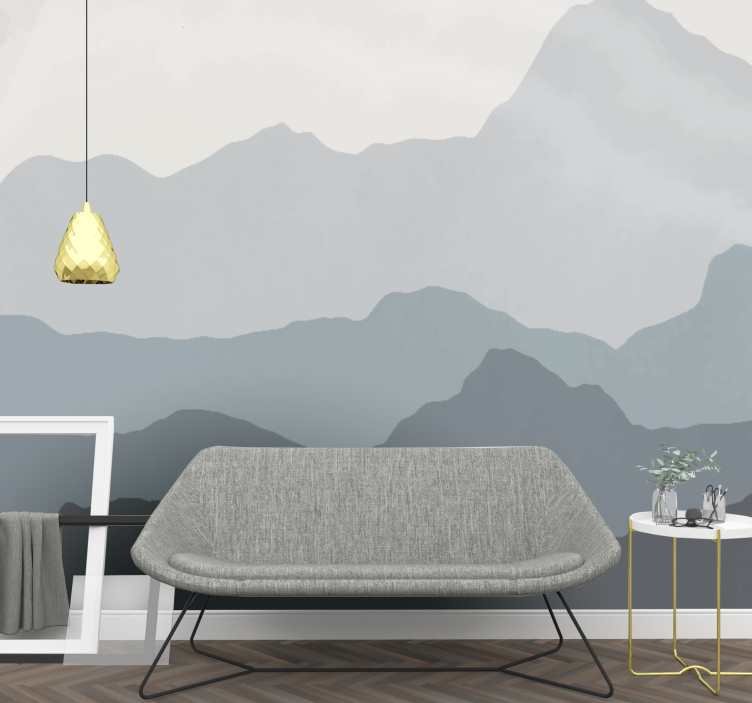 Tranquil mountain scenery mountain wall mural - TenStickers
