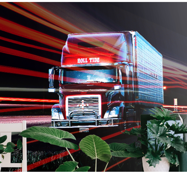 Truck with many lights wall mural - TenStickers