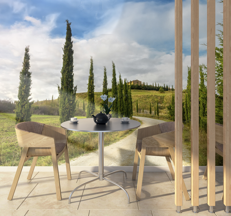 Fotomurale paesaggio colline Toscane nature wall mural - TenStickers