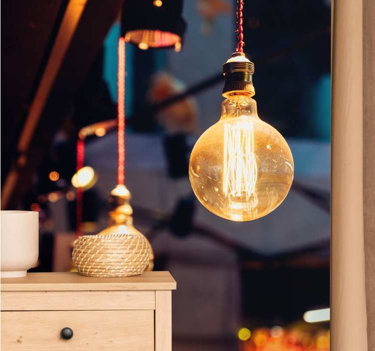 Vintage light fixture wall mural - TenStickers