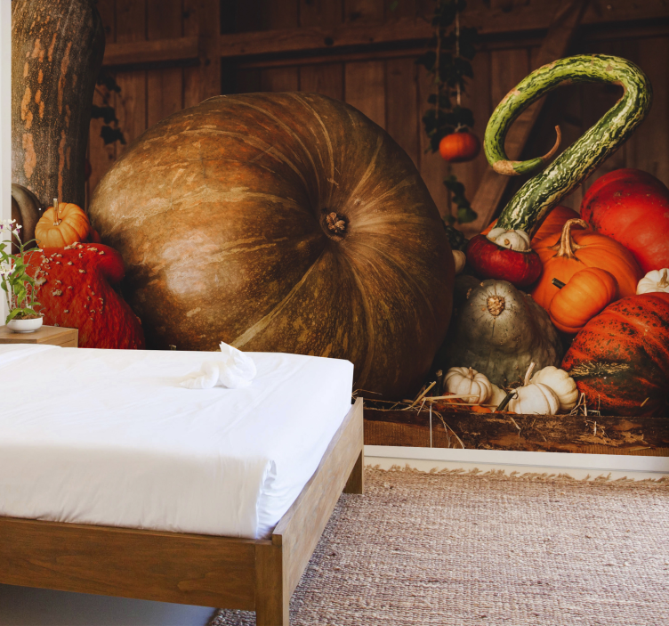 Wall mural autumn harvest arrangement - TenStickers