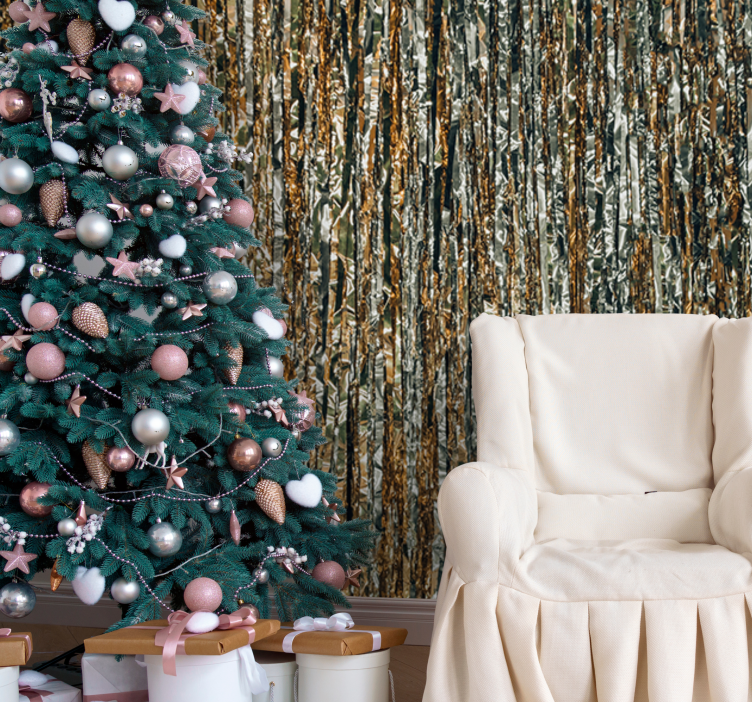Wall mural shimmering metallic stripes - TenStickers