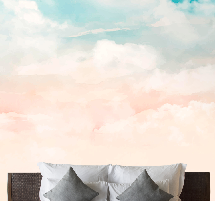 Watercolor backgrond Marriage Wall Murals - TenStickers