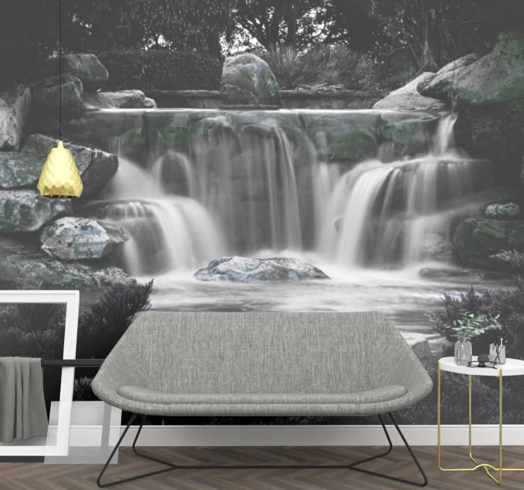 Waterfall mural in a peaceful waterfall setting - TenStickers