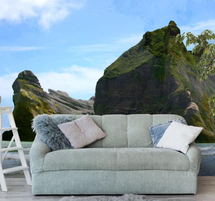 Wharariki beach sea wall mural - TenStickers