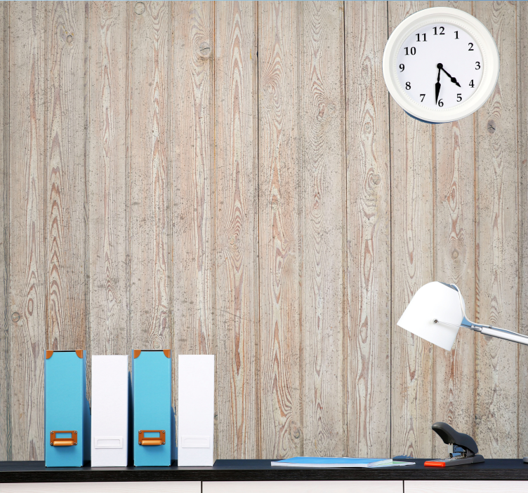 Wood look wallpaper light wood panels - TenStickers