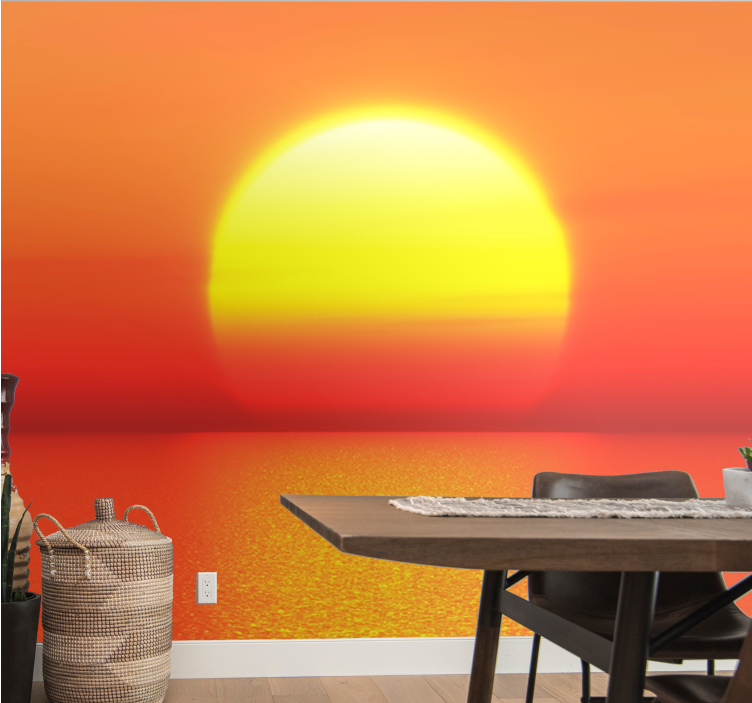 Yellow sunset aesthetic colours Sky Wall Mural - TenStickers