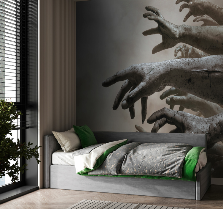 Zombie ghost hands wall mural - TenStickers