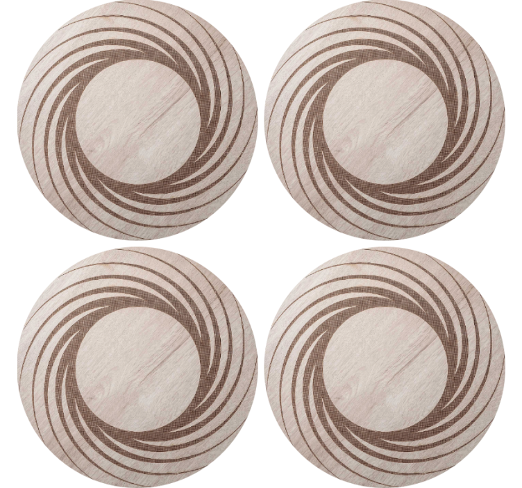 Coasters with natural circular designs - TenStickers