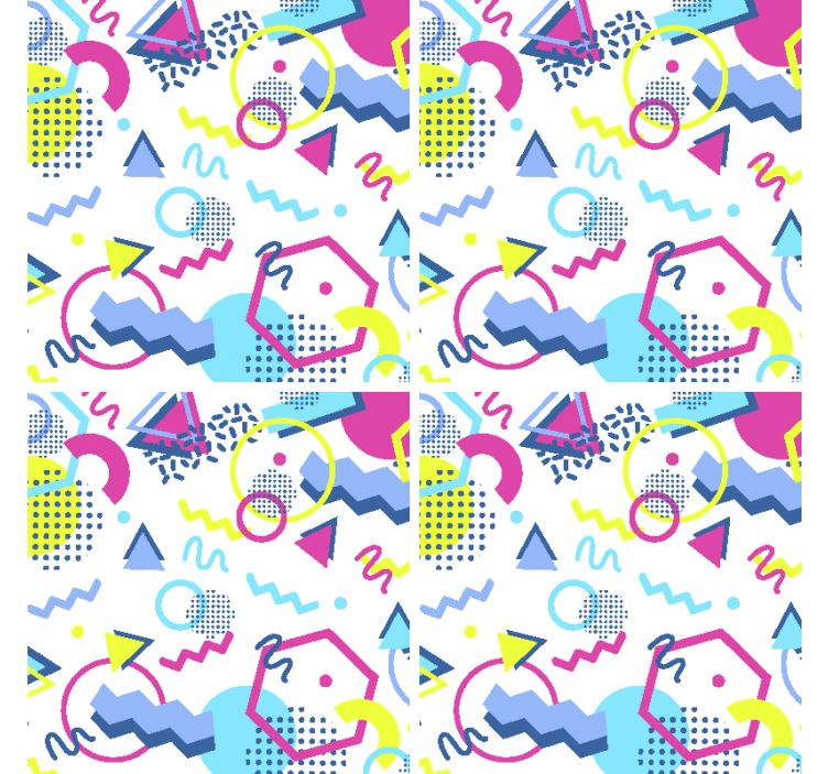 Geometric Memphis style modern coaster - TenStickers